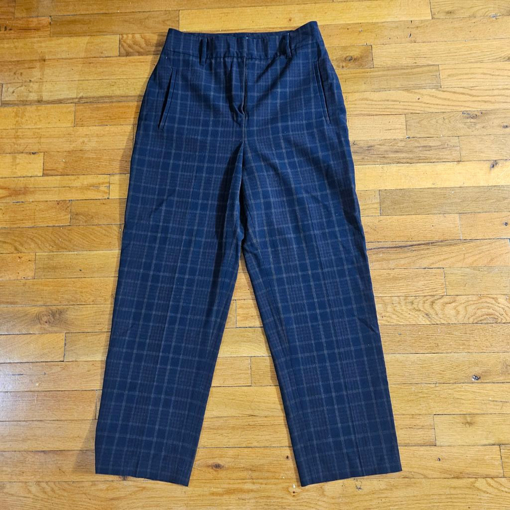 Wilfred Plaid Trousers Women's Size 6 Blue Brown